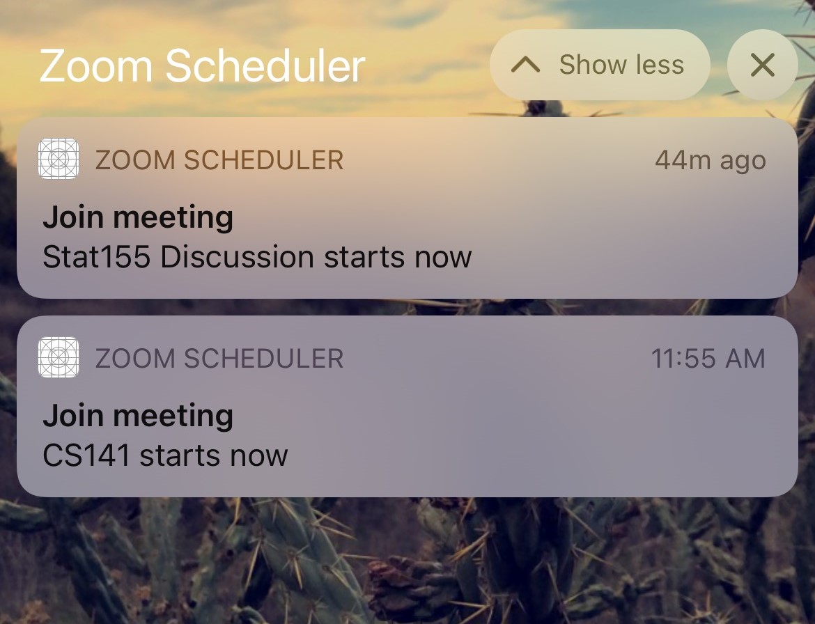 ZoomScheduler App!